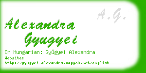 alexandra gyugyei business card