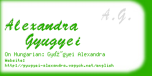 alexandra gyugyei business card